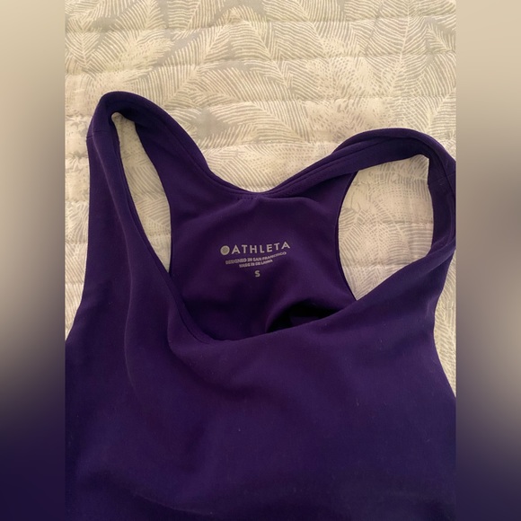 ATHLETA Poseidon Blue Conscious Crop TANK in Powervita A-C SIZE SMALL, NWOT - Picture 4 of 4